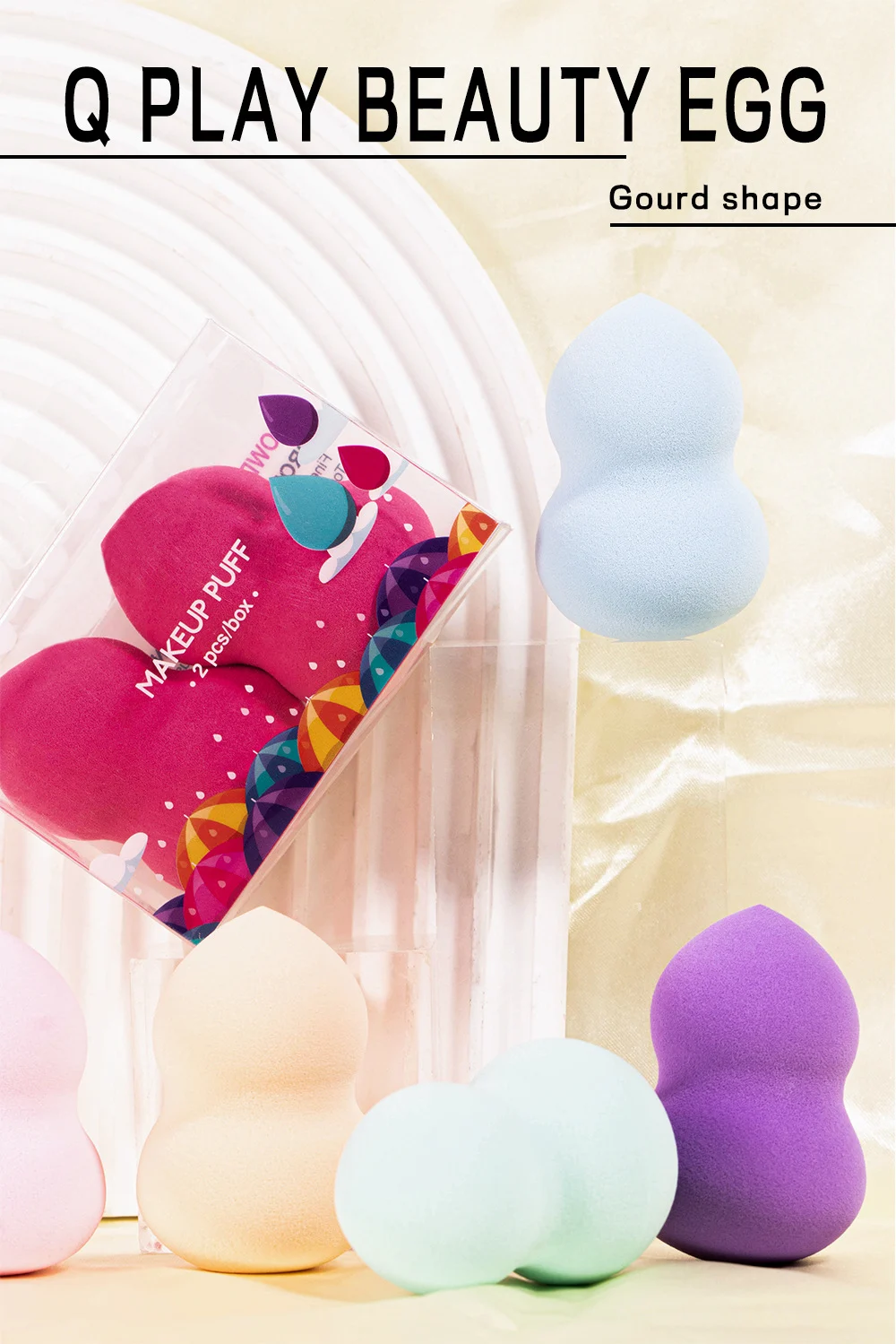 Water Drop Makeup Blending Sponge 2-Pack - Dry and Wet Dual Use 1 beauty blender makeup sponge spu818325315157 desc 1