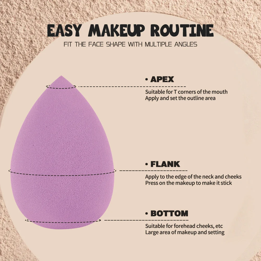 Water Drop Makeup Blending Sponge 2-Pack - Dry and Wet Dual Use 20 beauty blender makeup sponge spu818325315157 desc 20