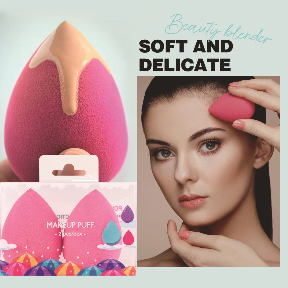 Water Drop Makeup Blending Sponge 2-Pack - Dry and Wet Dual Use 24 beauty blender makeup sponge spu818325315157 desc 24