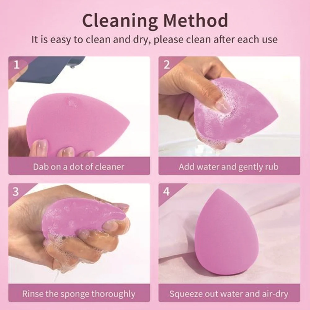 Water Drop Makeup Blending Sponge 2-Pack - Dry and Wet Dual Use 25 beauty blender makeup sponge spu818325315157 desc 25