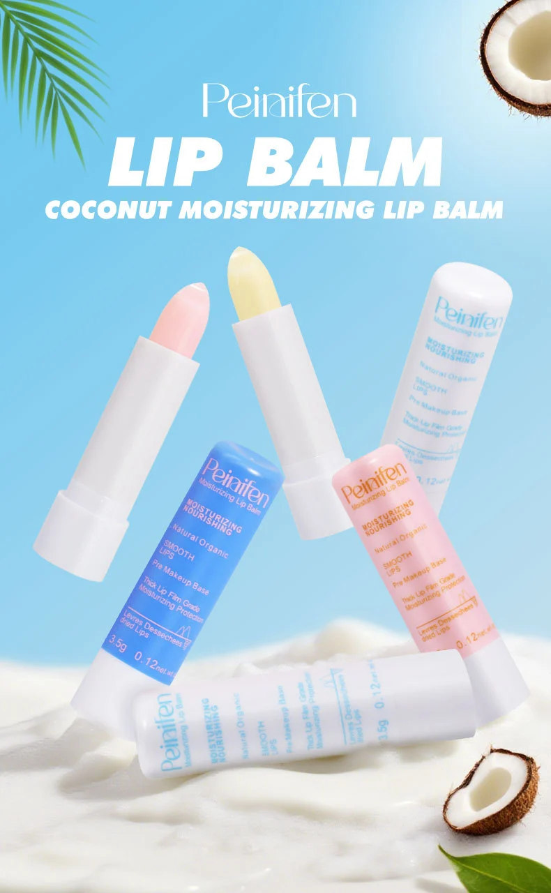 Coconut Moisturizing Lip Balm Set - 3 Pack Natural Organic Lip Care 1 coconut moisturizing lip balm set spu992380376147 desc 1