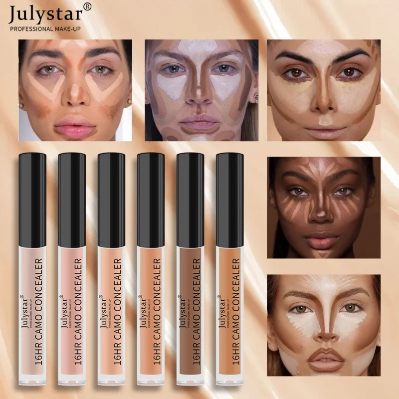 Julystar 16HR Camo Concealer - Long Wear, Covers Blemishes, Dark Circles, & Pimples