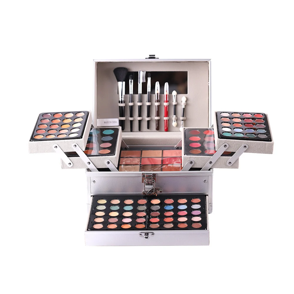 Full Face Makeup Kit with Eyeshadow, Blush & Leopard Print Case 11 makeup kit full face set spu878162988951 desc 11