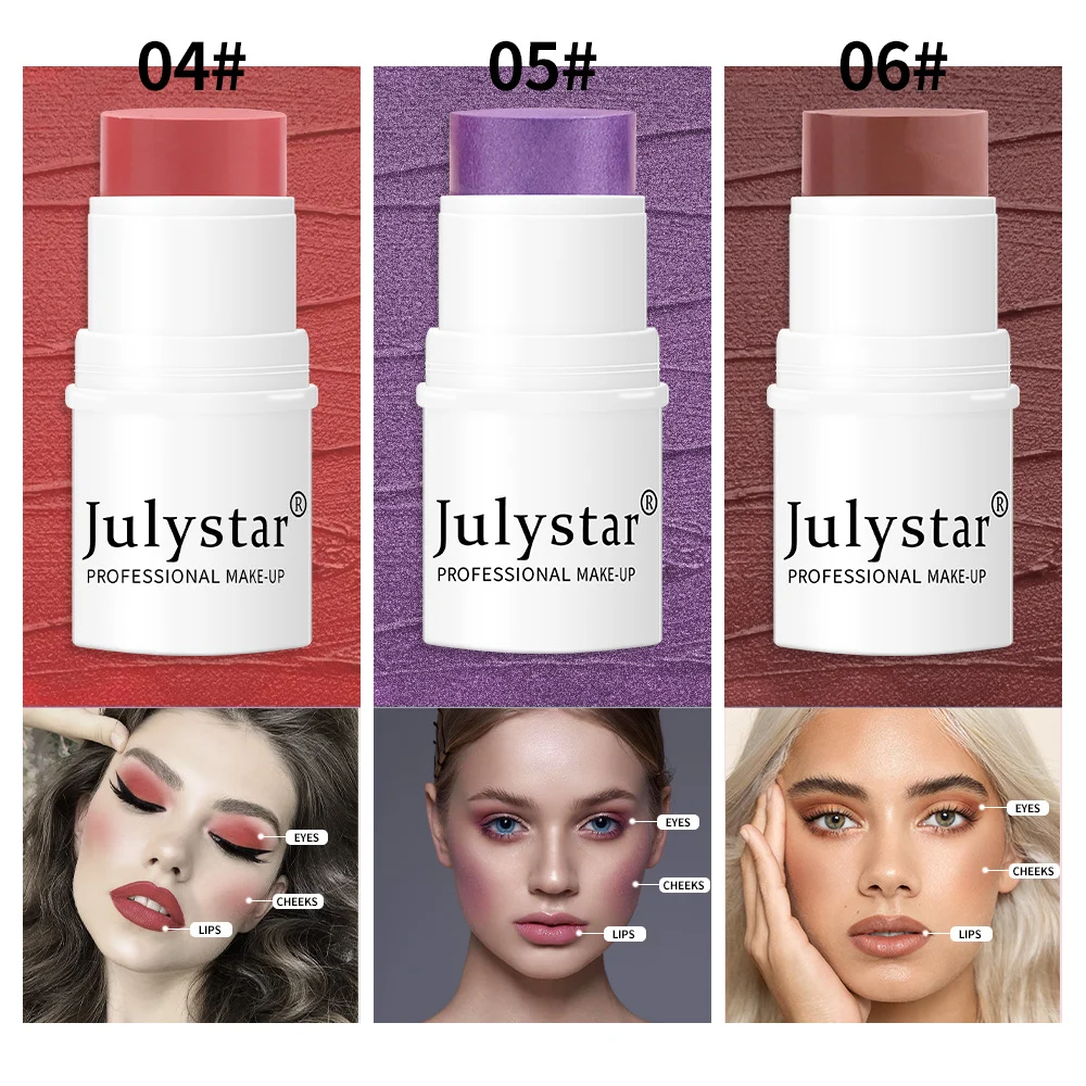 Monochromatic Multi-Stick Blush Cream - 4-in-1 Lip & Cheek Tint - 4.2g 6 multipurpose blush cream stick spu739448983562 desc 6